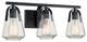 Skybridge Three Light Vanity, Matte Black