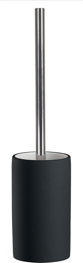 Black Non Slip Porcelain Pur Bathroom Accessories, Toilet Brush Set