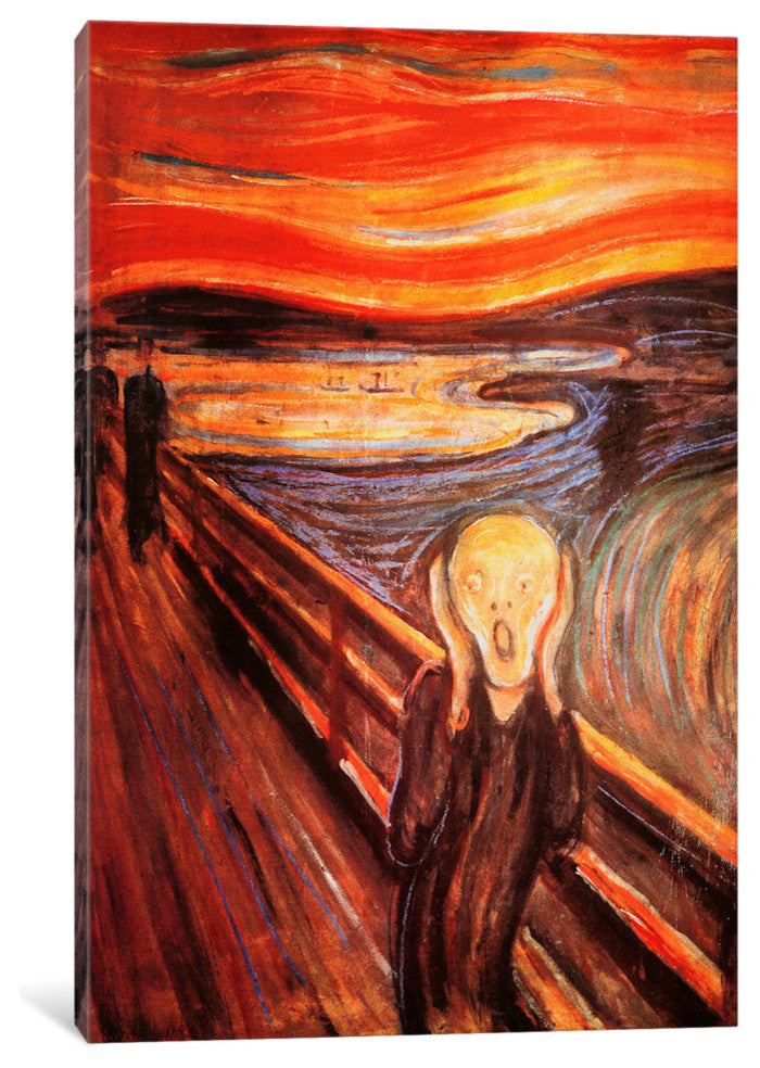 "The Scream" by Edvard Munch, 26x18x1.5"