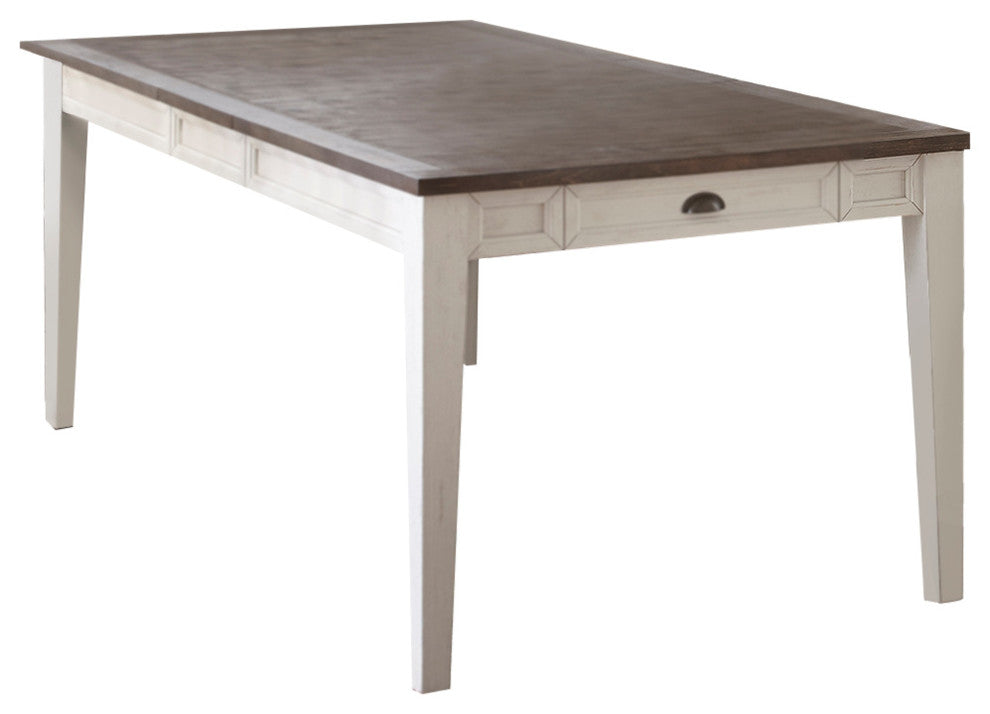 Cayla Table Dark Oak and White