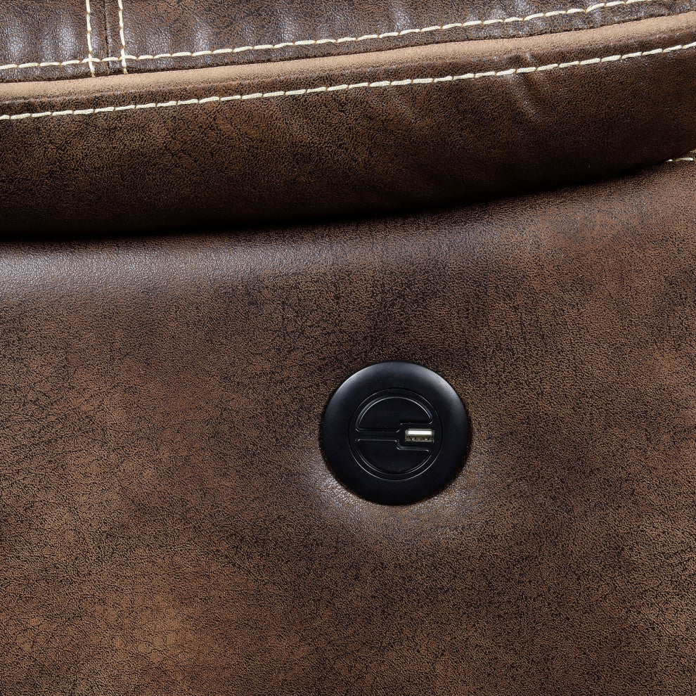 Kimberly Swivel Recliner Glider, Chocolate Brown