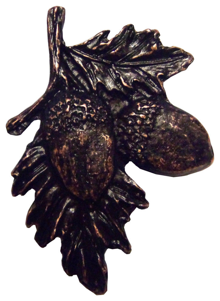 Acorns On Branch Cabinet Knob, Oil Rubbed Bronze