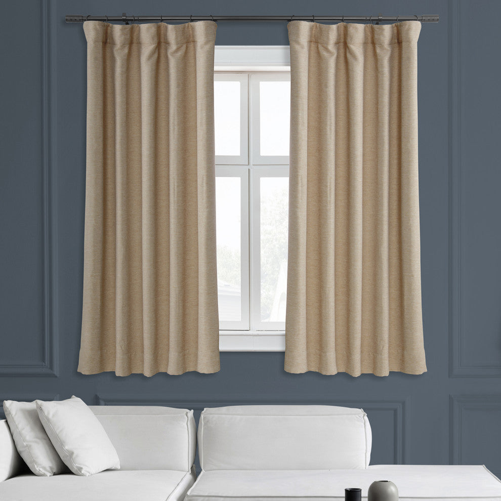 Ginger Bellino Blackout Room Darkening Curtain Single Panel, 50"x63"