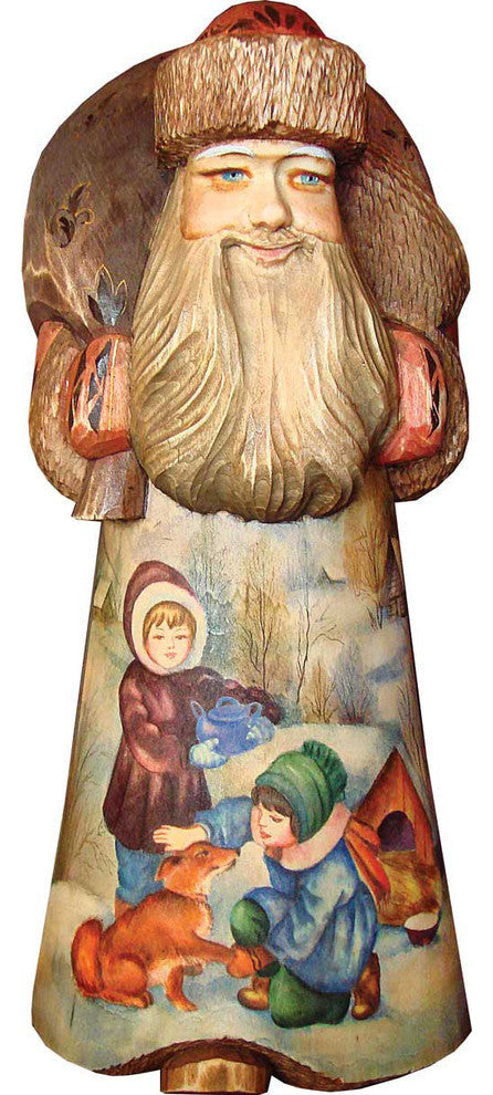 Making Friends Santa, Woodcarved Figurine