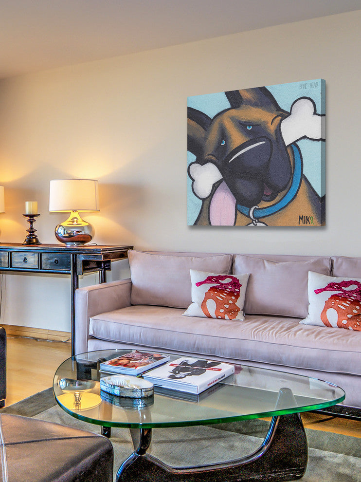 Marmont Hill, "Bonehead Shepherd" by Mike Taylor Print on Wrapped Canvas, 24x24