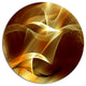 Light Yellow Abstract Fractal Design, Abstract Disc Metal Wall Art, 11"