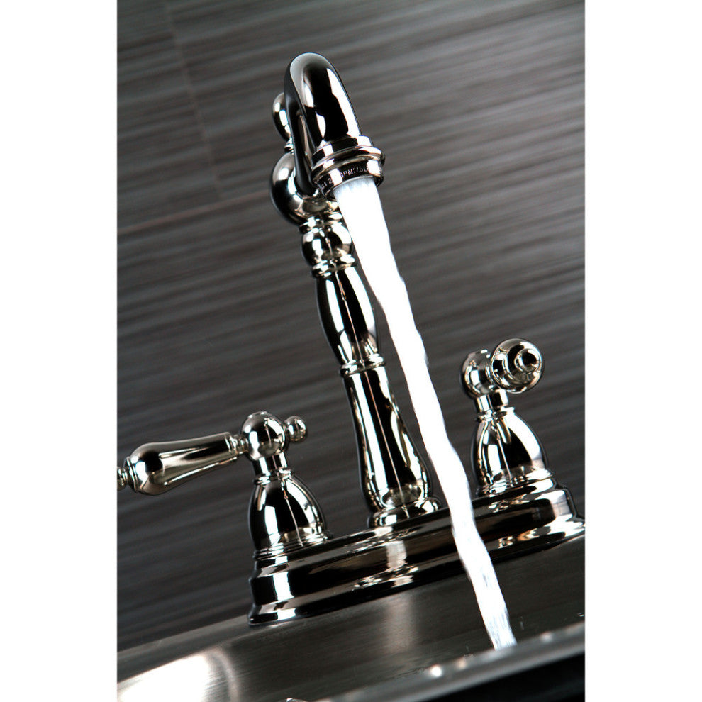Kingston Brass 4" Centerset Bar Faucet, Polished Nickel