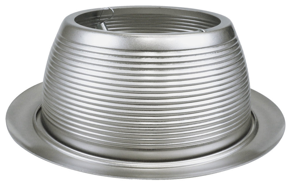 NICOR 6 inch White Recessed Baffle Trim, Nickel