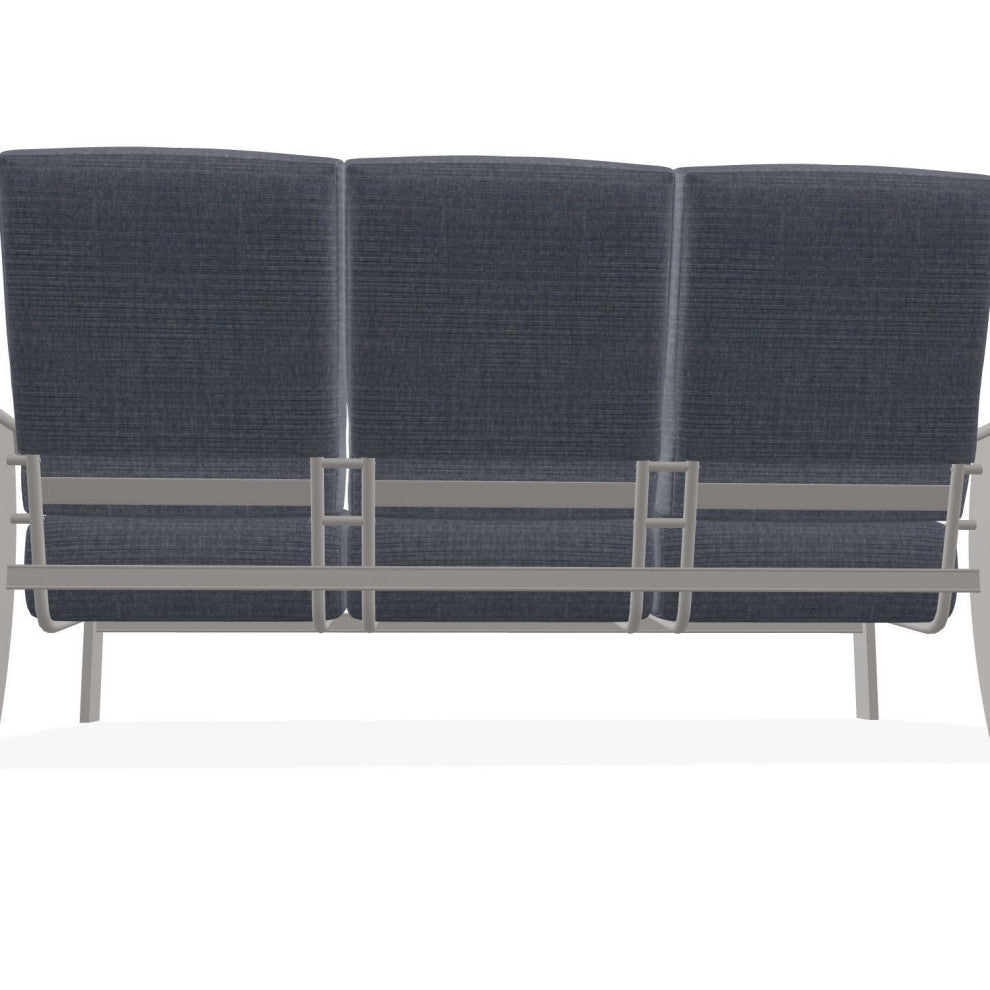 St. Catherine Deep Seat 3-Seat Outdoor Sofa, Proven Denim/Warm Gray