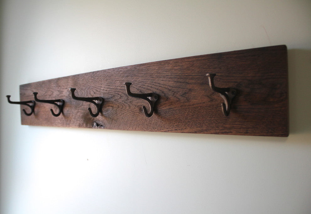 Reclaimed Barn Wood Coat Rack Rustic Hooks