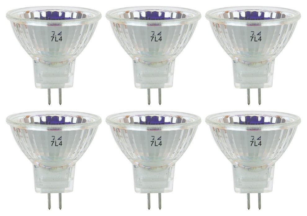 6 Pack Sunlite 35 Watt, 30 Narrow Flood, Mr11 Mini Reflector, Gu4 Base