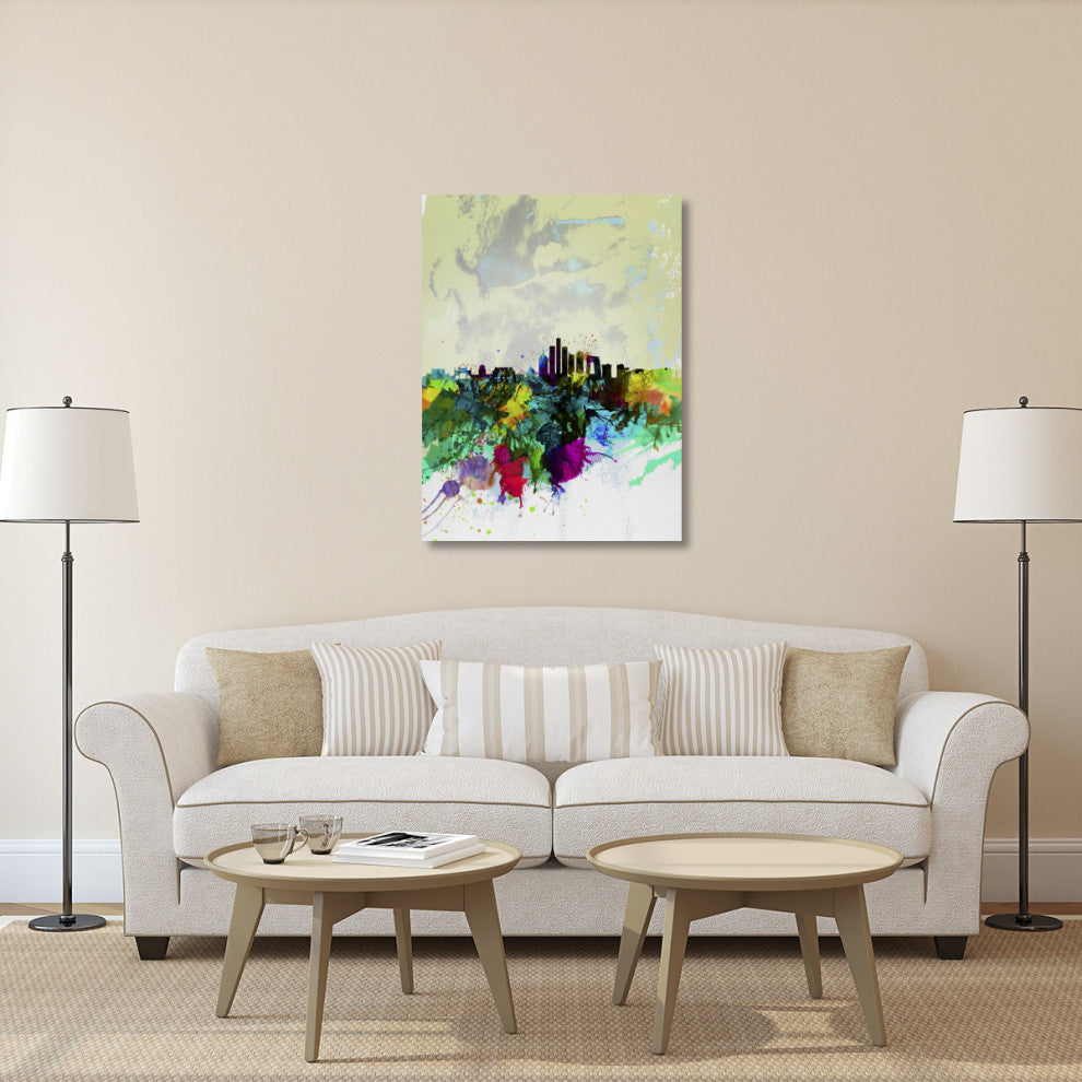 "Beijing Watercolor Skyline" Fine Art Print