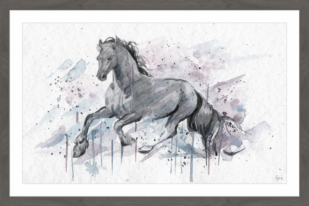 "Graceful Horse" Framed Painting Print, 24"x16"