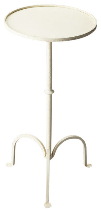 Butler Founders White Iron Pedestal Table
