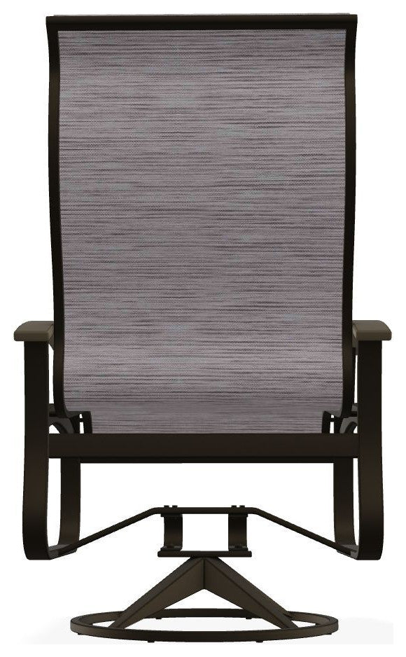 Belle Isle Sling Outdoor Swivel Rocker, Fossil/Beachwood
