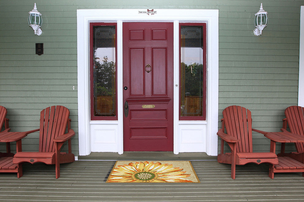 Frontporch Sunflower Mat, Yellow, 2'6x4'