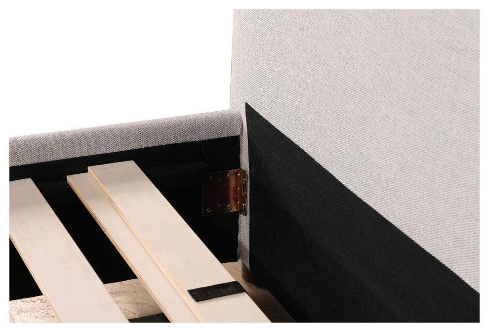 Luzon King Bed Light Grey