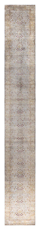 Overdyed One-of-a-Kind Hand-Knotted Area Rug Gray, 3' 1" x 22' 4"