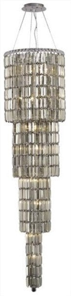Elegant Maxim Foyer Hall Light, Chrome Finish With Royal Cut Crystal