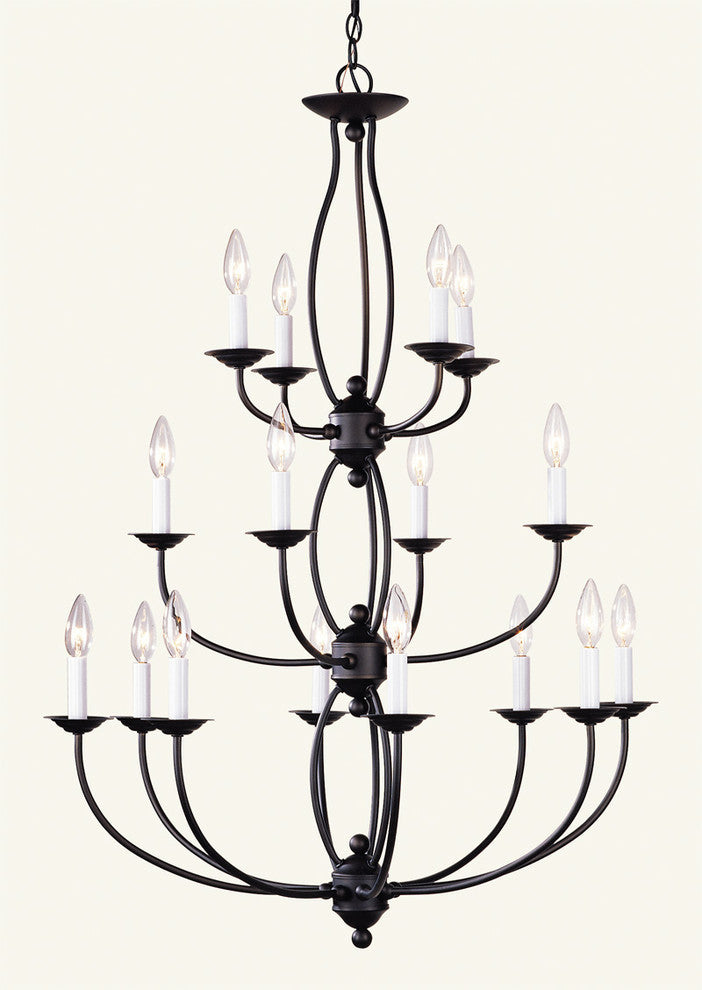 Livex Lighting 16 Light Bronze Chandelier - 4160-07