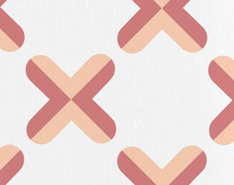 18x30" Criss Cross Geometric Print Hand Towels, Orange, Coral