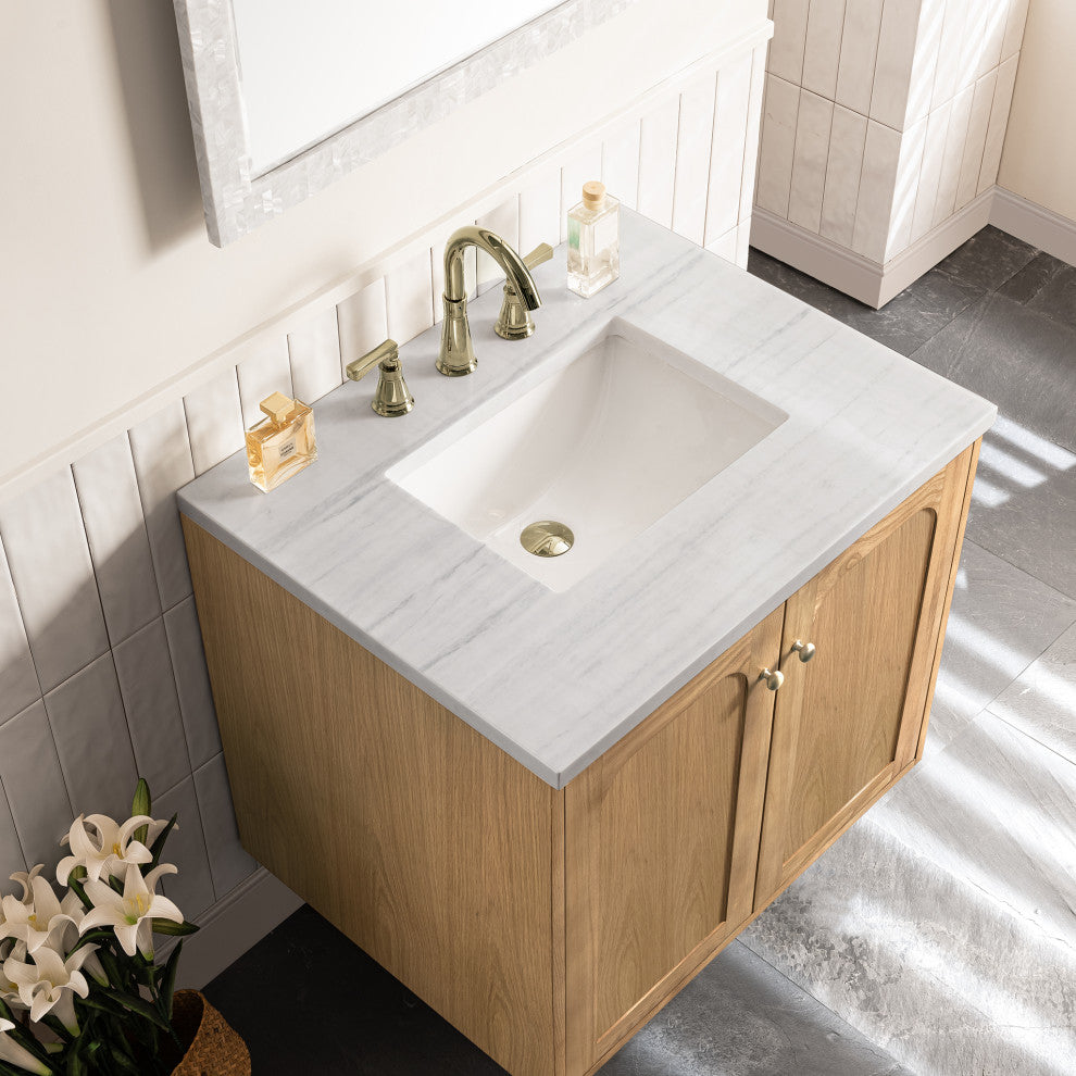 Laurent 30" Single Vanity, Light Natural Oak