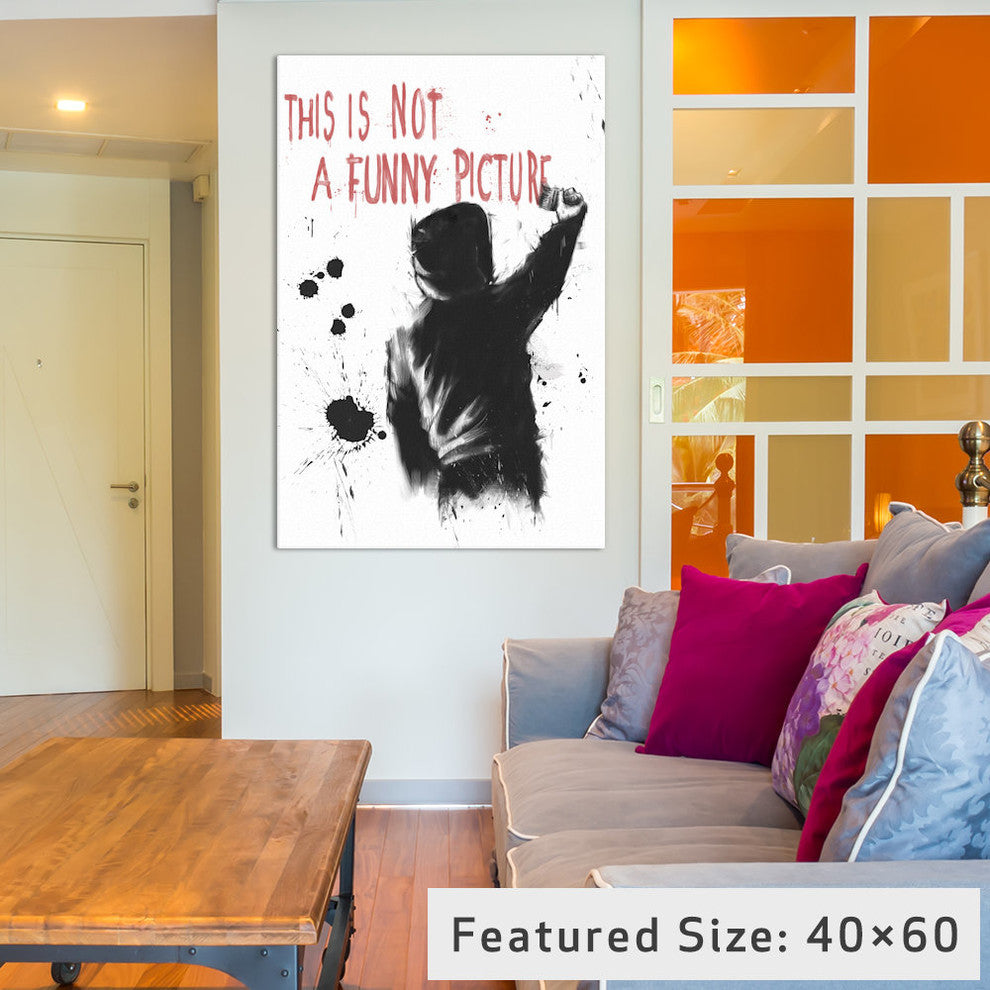 "Not Funny" by Balazs Solti, 26x18x1.5