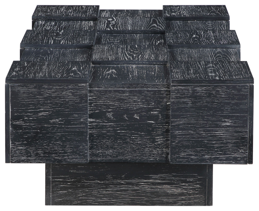 Anzio Oak Veneer Coffee Table, Black