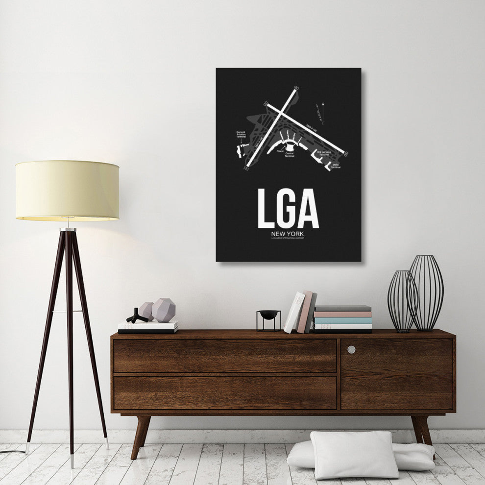 "LGA New York Airport Black" Fine Art Print