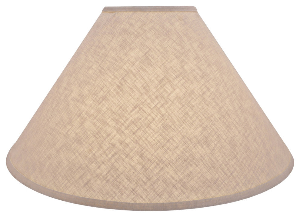 32591 Hardback Empire Shaped Spider Lamp Shade, Off White, 23" wide, 7"x23"x14"