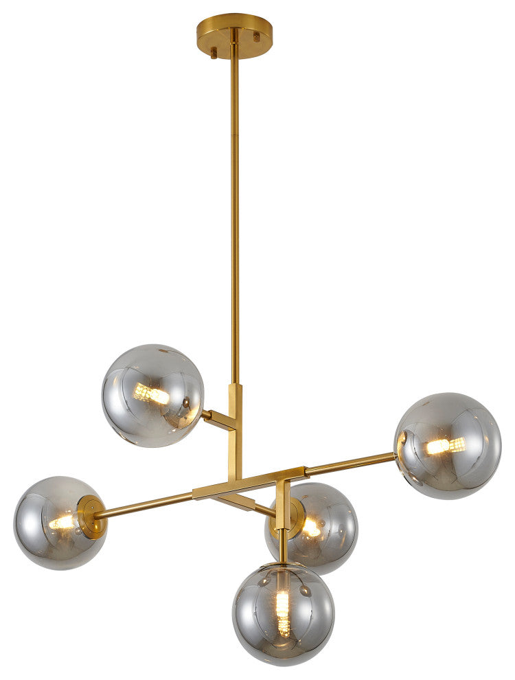 Ceiling Fixture, Gold, 31"x21"x13"