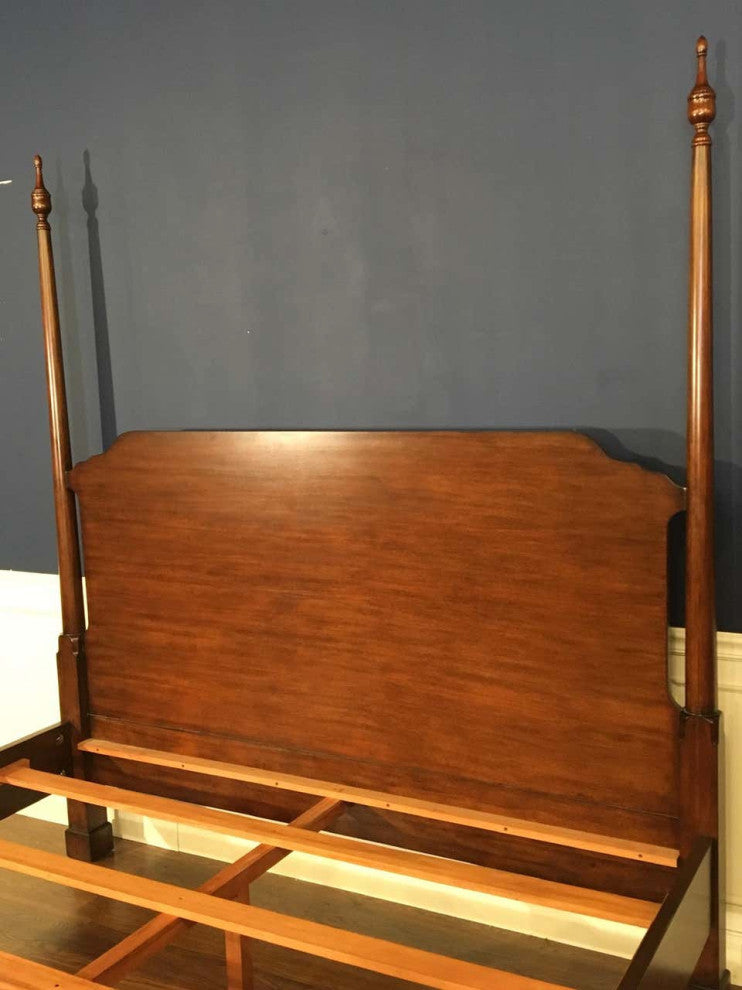 King Size Mahogany Pencil Post Bed by Leighton Hall