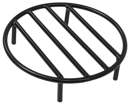 Sunnydaze Round Black Steel Outdoor Camping Fire Pit Firewood Grate, 12"