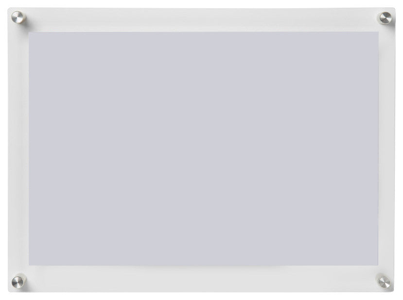 21"x27 Double Panel Acrylic Wall Frame For 18"x24" Art, Silver Hardware