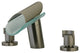 Morgana Widespread Lavatory Faucet With Glass Spout, Brushde Nickel Finish