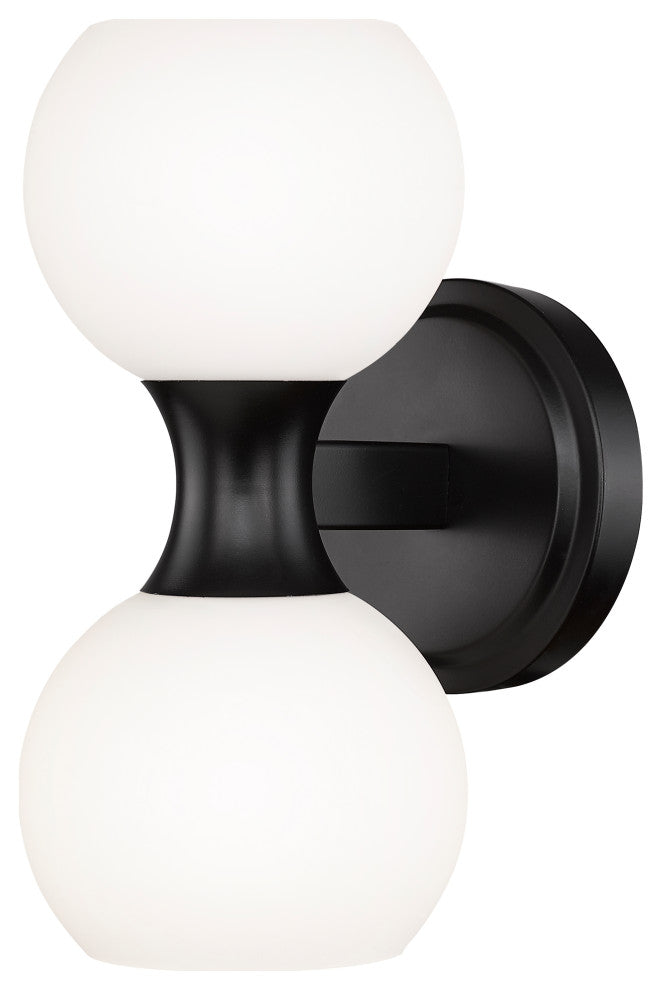Z-LITE 2-Light Wall Sconce, Matte Black