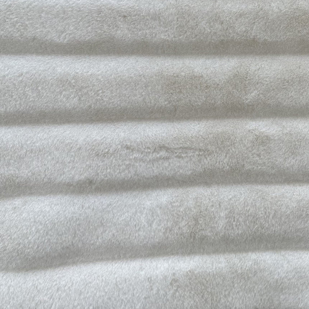 Plutus Off White Soft Snow Faux Fur Luxury Throw Pillow, Off White, 18" x 18"