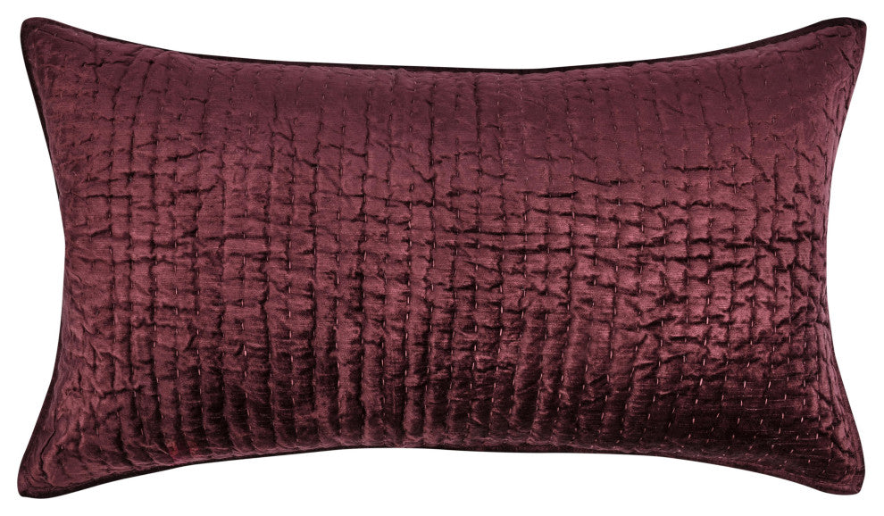 Dimitry 100% Rayon Velvet Shams by Kosas Home, Red, King