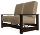 Leeward Deep Seat Outdoor Loveseat with Hidden Motion, Wren/Kona