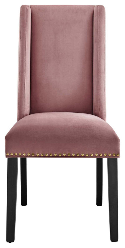 Baron Performance Velvet Dining Chairs, Set of 2, Dusty Rose