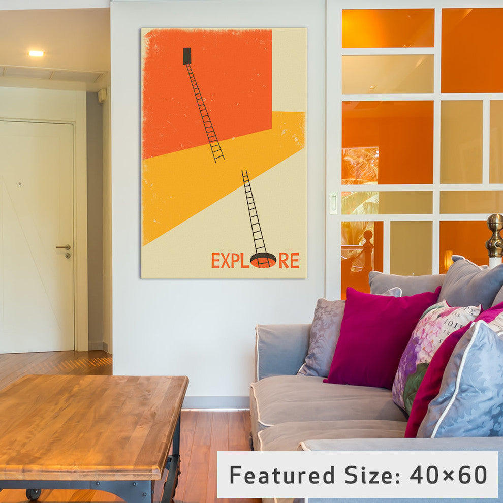 "Explore I" Print by Jazzberry Blue, 40"x26"x1.5"
