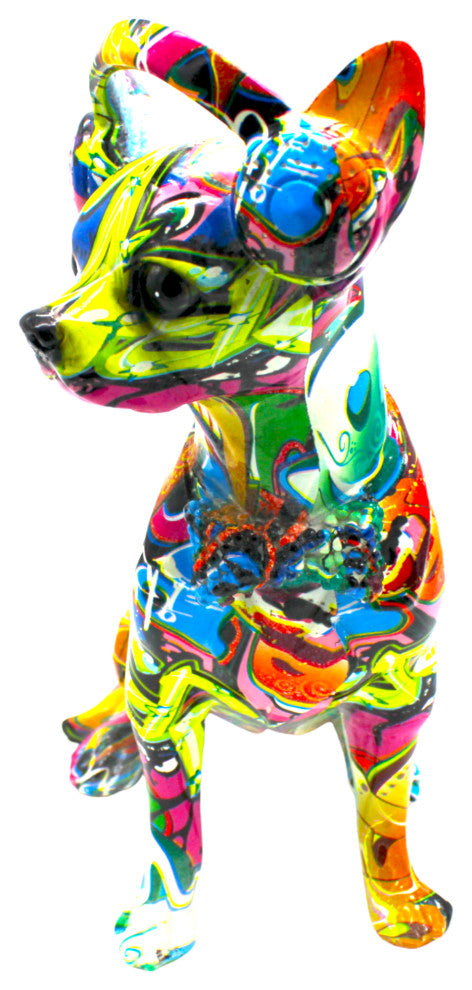 Interior Illusions Plus Street Art Chihuahua With Headphone 10" Tall