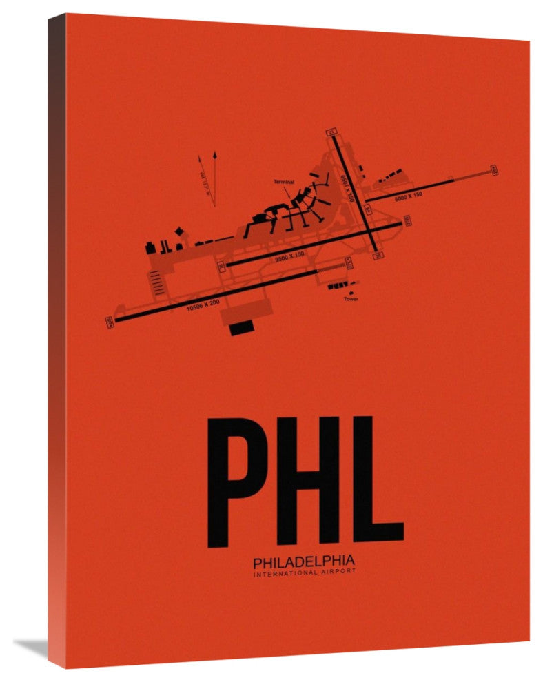 "PHL Philadelphia Airport Orange" Fine Art Print