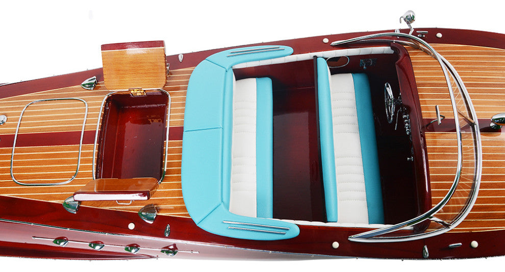 Riva Triton Painted Large Wooden Handcrafted boat model