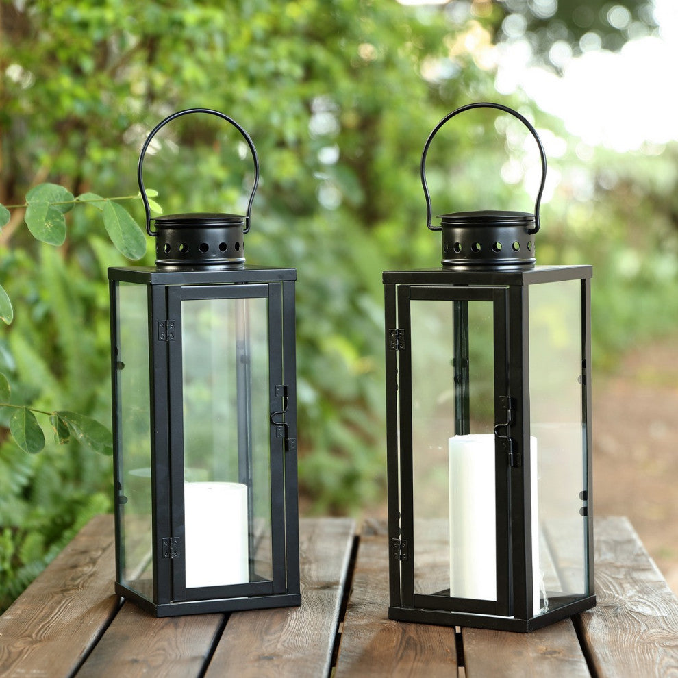 Safavieh Lorient Outdoor Lantern Set of 2 Black