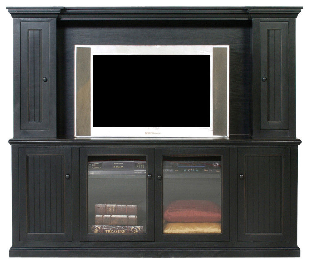 Eagle Furniture, Coastal Entertainment Console, Chocolate Mousse, Without Hutch