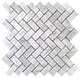 Carrara herringbone Pattern Polished Mosaic Tile