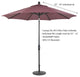 9' Round Universal Sunbrella Replacement Canopy, Antique Beige