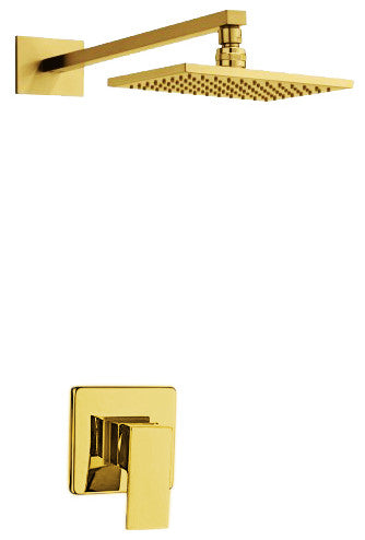 Marsala Luxury Gold Wall Mounted Rainfall Shower Set