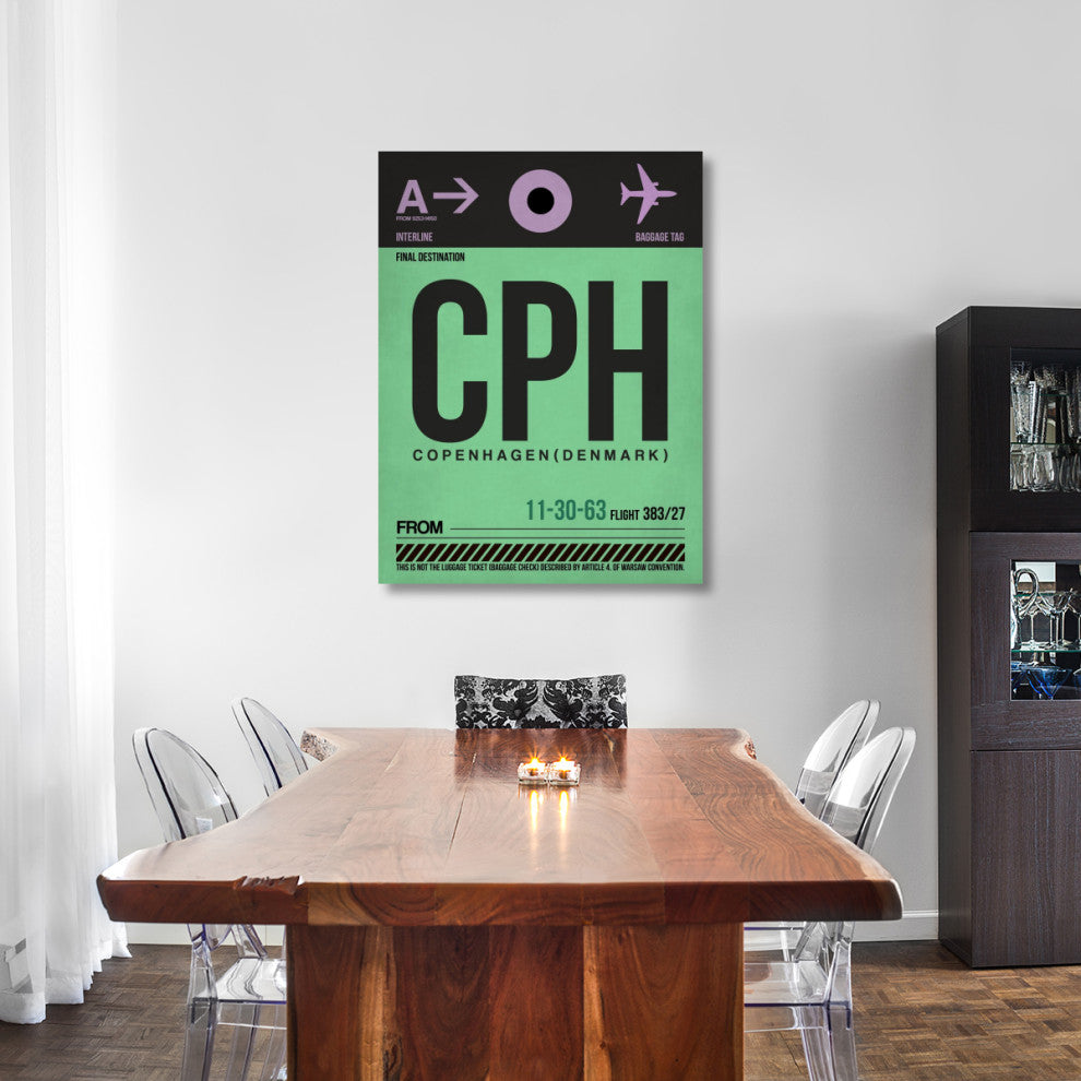 "CPH Copenhagen Luggage Tag 1" Fine Art Print